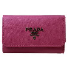 Prada Saffiano 6 Kulcstartó Élénk Rózsaszín