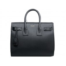 Yves Saint Laurent Sac Du Jour Tote eredeti fekete bőrből