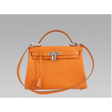 Hermès Kelly 32cm Togo Bőr Táska Narancssárga