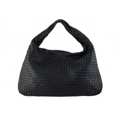 Bottega Veneta Ebony Intrecciato Nappa Belly Veneta Fekete