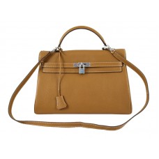 Hermès Kelly 32cm Togo Bőr Clemence Teve