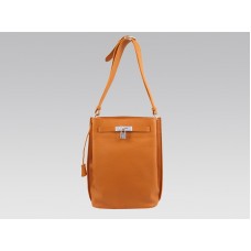 Hermès So Kelly 22 cm-es Clemence Narancssárga