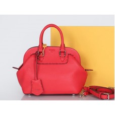 Fendi Eredeti Bőr Mini Selleria Adele Satchel Red