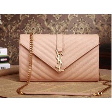 Ysl Medium Monogramme Satchel Sötétbézs Szemcsés Poudre Texturált Matelasse Leather