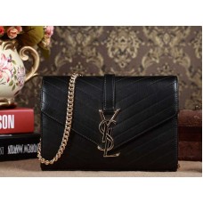 Ysl kis monogramos táska fekete Matelasse bőrből