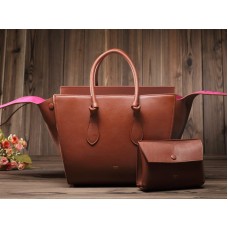 Celine Tie Nano Felső Fogantyús Táska Bőr Barna