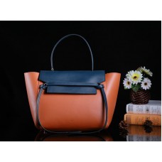 Celine Mini Övtáska Sima Borjúbőr Teveszín És Kék