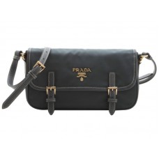 Prada Tessuto Bandoliera Crossbody Messenger Bag kék