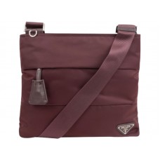 Prada Tessuto Messenger Bag bordó
