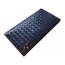 Bottega Veneta Continental pénztárca Pacific Intrecciato polírozott fekete színben