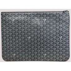 Goyard Chevron Senat Pochette Gm sötétszürke sar0201493