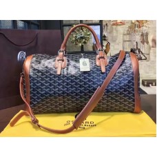 Goyard Goyardine Croisiere 45 fekete, barna bőr szegéllyel 2309