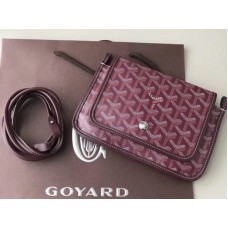 Goyard Goyardine Plumet Crossbody Wallet bordó