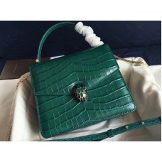 Bvlgari Flip Cover Serpenti Forever 20cm Croco Green