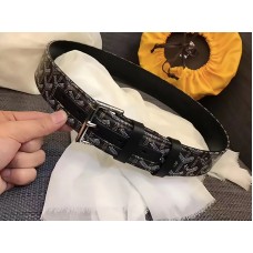 Goyard Chevron Goyardine bőr öv fekete