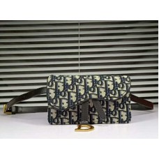 Dior Oblique nyeregtáska fekete d5616