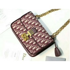 Dior Dioraddict Flap Canvas Arany Hardveres Burgundia d1006941