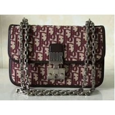 Dior Dioraddict Flap Canvas Ezüst Hardveres Burgundia d1006943
