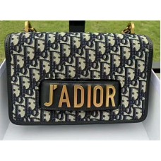 Dior J'Adior Flap Canvas Arany Hardveres Fekete d1005030
