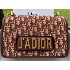 Dior J'Adior Flap Canvas Arany Hardveres Bordó d10050301
