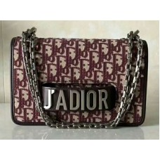 Dior J'Adior Flap Canvas Ezüst Hardveres Burgundia d10050304