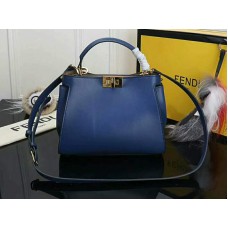 Fendi Peekaboo Essential Borjúbőr Táska Kék