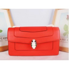 Bvlgari Serpenti Forever fülbevaló 22 cm borjúbőr piros