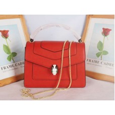 Bvlgari Serpenti Forever fülbevaló 25cm borjúbőr piros