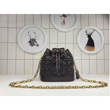 Dior Mini Miss Dior Báránybőr Vödör Táska Fekete