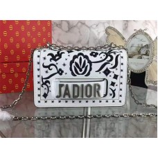 Dior J'Adior Mini Táska Hímzett Virágokkal Fehér És Fekete