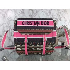 Dior Diorcamp Messenger táska hímzett vászonból, rózsaszín színben