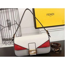 Fendi Baguette Ff Crossbody Táska Piros-Fehér