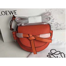 Loewe Gate Mini táska puha, szemcsés borjúbőrből, narancssárga
