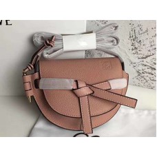 Loewe Gate Mini táska puha, szemcsés borjúbőrből, rózsaszín