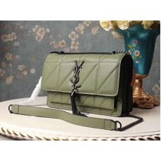 Saint Laurent Jamie Medium Carre Rive Clafskin Green szemüveg