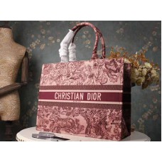 Dior Book Tote Toile De Jouy Bag bordó