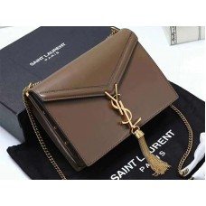 Saint Laurent Cassandra Monogram Csatos Táska Borjúbőr Barna