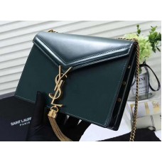 Saint Laurent Cassandra Monogram Csatos Táska Borjúbőr Zöld