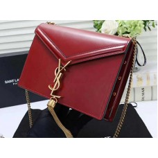 Saint Laurent Cassandra Monogram Csatos Táska Borjúbőr Piros