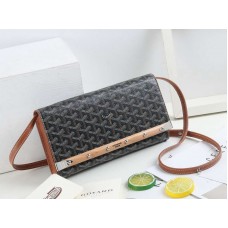Goyard Monte Carlo Clutch táska pánttal, barna és fekete színben