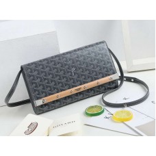 Goyard Monte Carlo Clutch táska pánttal, szürke