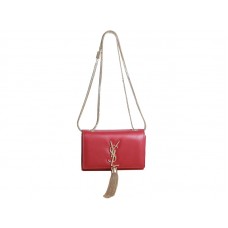 Yves Saint Laurent Mini Monogram Táska Eredeti Bőrből, Piros