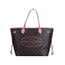 Louis Vuitton 2013 Monogram Neverfull Gm Rózsaszín Velúr Táska