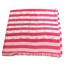 Louis Vuitton Monogram Pamut Csíkos Sál Barackszínű