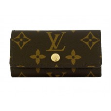 Louis Vuitton Monogram 4 Kulcstartó Virágmintás Lila
