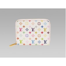 Louis Vuitton Monogram Multicolore Zippy Fehér Pénztárca
