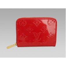 Louis Vuitton Monogram Vernis Zippy érme pénztárca Pomme Damour