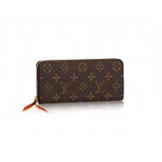 Louis Vuitton Monogram Clemence Pénztárca Chili Piros