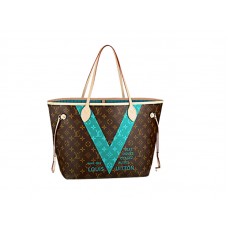 Louis Vuitton Monogram V Neverfull Mm Türkiz