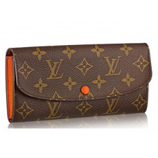 Louis Vuitton Monogram Emilie Pénztárca Chili Piros